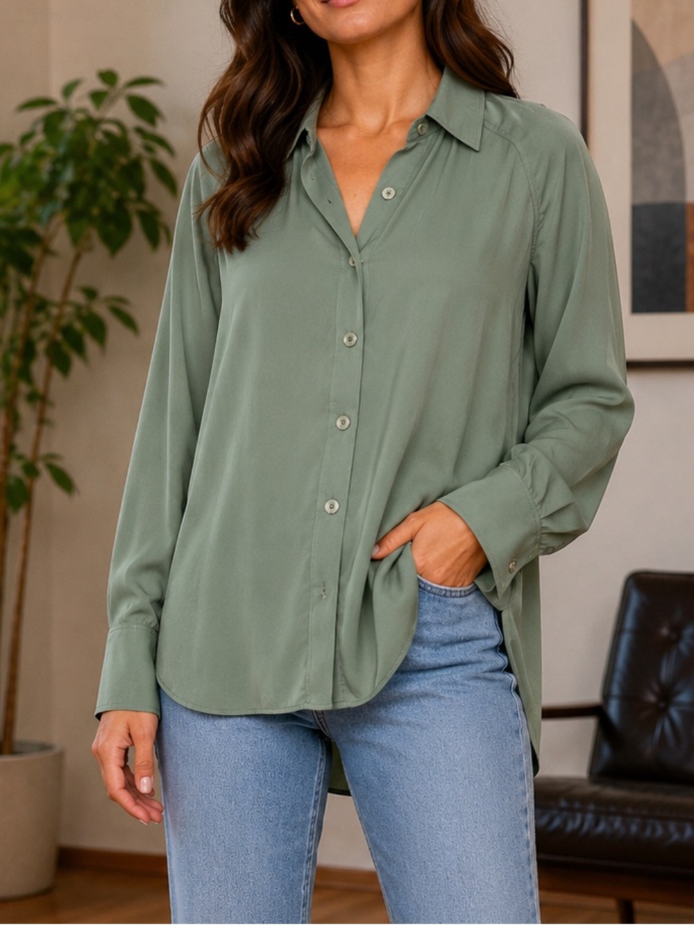 Massimo Dutti viscose blouse